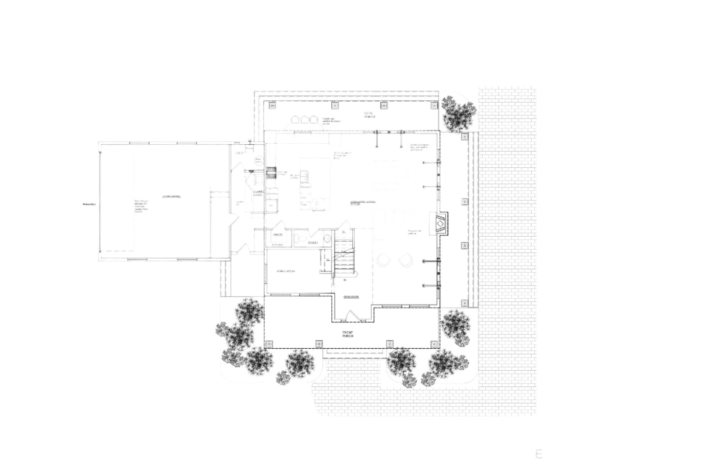 Modern House Plan First Floor Blueprint